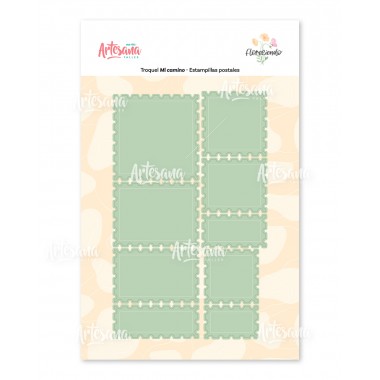 TROQUEL ESTAMPILLAS POSTALES - FLORECIENDO ARTESANA TALLER