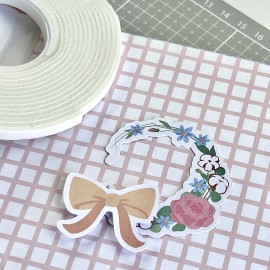 CINTA DOBLE CARA CON RELIEVE FOAM ESPESOR 2MM ANCHO 1/4" (6,3MM) ARTESANA TALLER