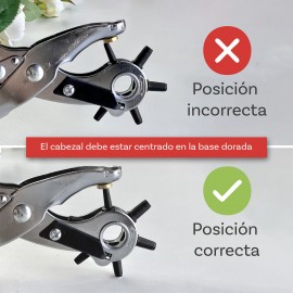 SACABOCADO CON CABEZAL ROTATIVO ARTESANA TALLER