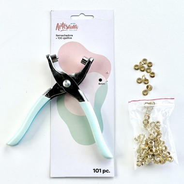 REMACHADORA CON 100 OJALILLOS ARTESANA TALLER 2