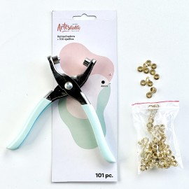 REMACHADORA CON 100 OJALILLOS ARTESANA TALLER