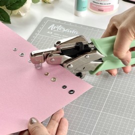 PERFORADORA Y COLOCADORA DE OJALILLOS + 150 OJALILLOS ARTESANA TALLER